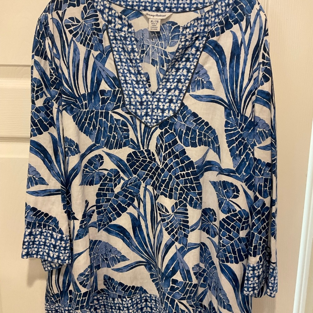 COPY - Tommy Bahamians linen tunic shirt xl women’s